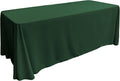 LA Linen Polyester Poplin Washable Rectangular Tablecloth, Stain and Wrinkle Resistant Table Cover Fabric Table Cloth for Dinning, Kitchen, Party, Holiday 90 by 156-Inch, Hunter Green 90 in x 156 in