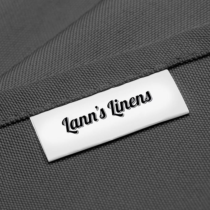 Lann's Linens 70 x 120 Inch Rectangular Tablecloth, Washable Polyester Fabric Table Cloth for Dining Tables, Parties, Restaurant, Weddings - Dark Gray