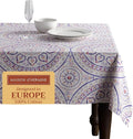 Maison d' Hermine Table Cloth Square Table 100% Cotton 60 x 60 Inches Tablecloth Reusable Decorative for Dining Room Farmhouse Home Valentines Day Decorations Spring Summer - Mandala