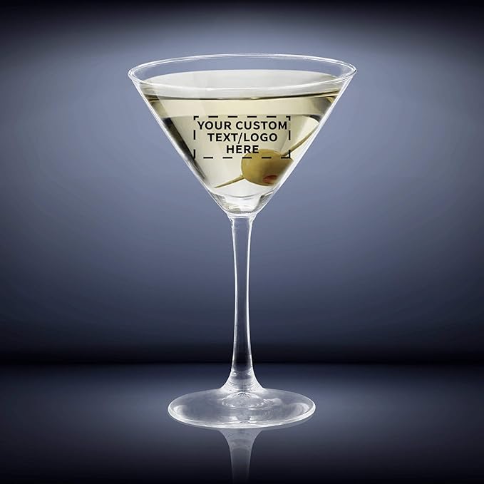 Custom Martini Glasses by ARC 10 oz. Set of 10, Personalized Bulk Pack - Perfect for Hotel, Bar, Restaurant or Lounge - Clear