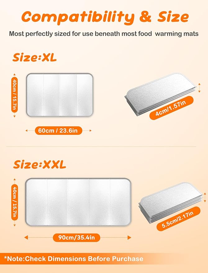 Heat Resistant Mat for Countertop 15.7x35.4 inch – Kitchen Counter Protector Blocks Up to 50% Heat, for Food Warming Mats, Air Fryer, Coffee Maker, Toaster Oven, Waterproof & Oil-Resistant
