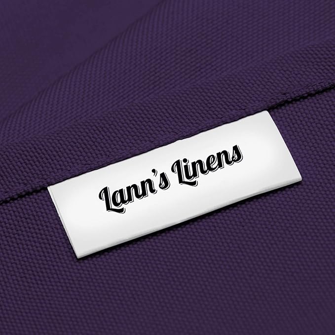 Lann's Linens 60 x 102 Inch Rectangular Tablecloth, Washable Polyester Fabric Table Cloth for Dining Tables, Parties, Restaurants, Weddings - Purple