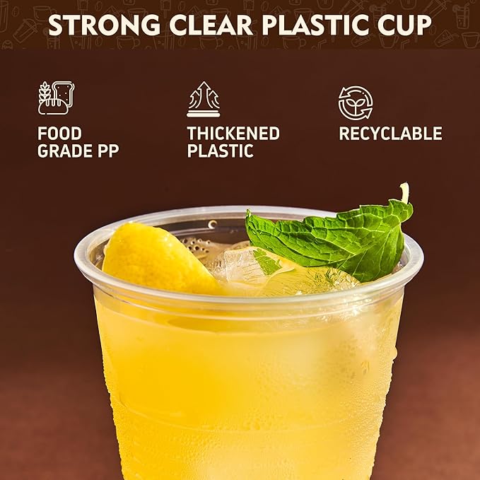 YEEHAW 5 oz Plastic Cups, 500 Pack - Clear Disposable Drinking Water Cups for Cold Beverages, Ideal for Party