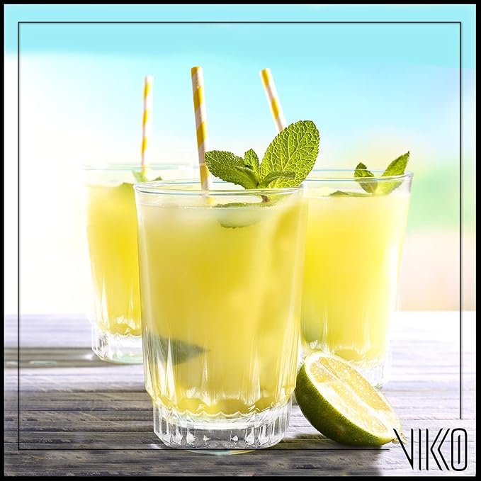 Vikko 5 Ounce SMALL Glasses, Heavy Base Clear Tumbler, Cup for Drinking Orange Juice, Water, Kids Glass Drinking Glasses, 5 oz Juice Glass, Set of 12