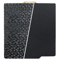 PEO PET Bambu Labs Build Plate for Bambu Lab P2S X1 X1C X1E P1P P1S A1 3D Printer,Smooth Flexible Double Sided Diamond PEO+Carbon Fiber PET Spring Steel Sheet 257x257mm for Bambu 3D Printers
