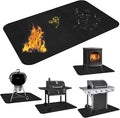 Large 48 x 36 inches Under Grill Mat for Outdoor Grill, Fireproof Grill Mat, Fireplace Hearth Rug, Fire Pit Mat, Oil Proof Waterproof Under Grill Floor Mats BBQ Protector for Decks and Patios