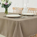 maxmill Square Tablecloth Weaved Texture Stain Resistant Waterproof Wrinkle Resistant Washable Soft Table Cloth, Decorative Fabric Table Cover for Dining Room Dinner and Parties, 52 x 52 Inch, Brown