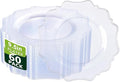 COLOSUS 60pcs Clear Plastic Party Dinner Plates - 9.5 Inch- Heavy Duty Disposable Plastic Dinner Plates for Party Thanksgiving and Everyday Use