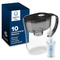 Brita Small 6 Cup Water Filter Pitcher, 1 BritaPlus Filter, Metro, Black (Package May Vary)