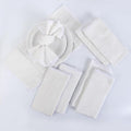 Fingercraft Dinner Cloth Napkin Cotton Muslin Double Gauze 8 Pack with Classic Lace for Everyday Use, Wedding, Party, Christmas, Easter Napkins Cloth are Pre Shrunk and Good Absorbency White