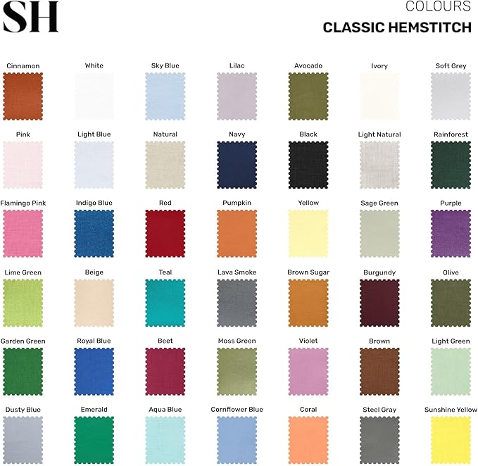 Solino Home Linen Napkins Set of 4 - Classic Hemstitch 100% Pure Linen Royal Blue Dinner Napkins Cloth 20 x 20 Inch - Handcrafted and Machine Washable - Winter, Spring