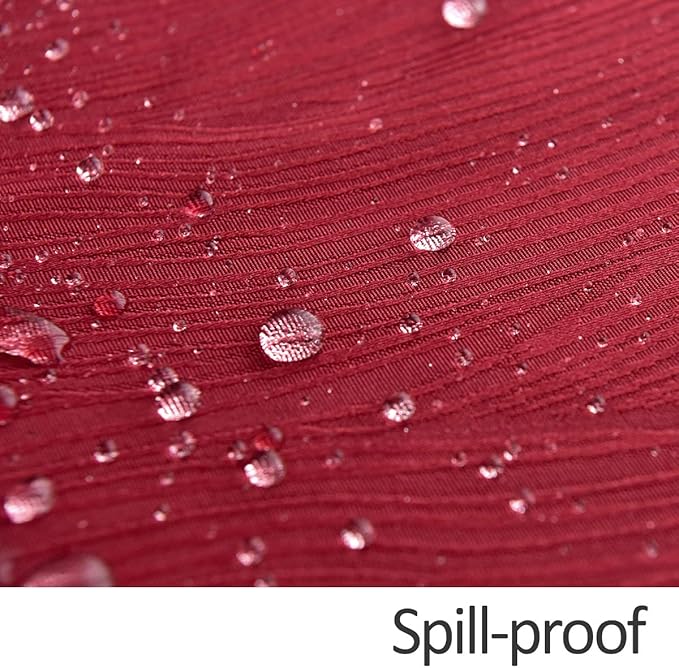 maxmill Jacquard Tablecloth Swirl Design Water Resistance Antiwrinkle Heavy Weight Soft Table Cloth for Buffet Banquet Parties Event Holiday Dinner Rectangle 60 x 84 Inch Red