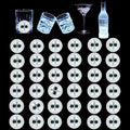 LED Coaster White,36 Pack Light Up Coasters,Wine Bottle Lights Coaster Discs for Drinks,Flash Cup Coaster Flashing Shots Light (White)