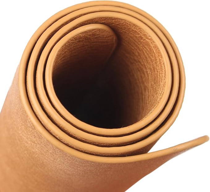 Faux Leather Eco-Friendly Placemats with Rounded Corners Set of 4,Oilproof&Heat-Resistant Place Mats,Waterproof&Stain Resistant Table Mats,Washable Non-Slip for Kitchen-Khaki