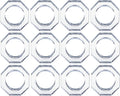 ALPHA Living HOME Acrylic Napkin Rings Set of 12 - Crystal Decorative Serviette Holders Ideal Décor for Weddings, Family Gatherings, Formal Dinners, Banquets & Everyday Dining (Transparent)