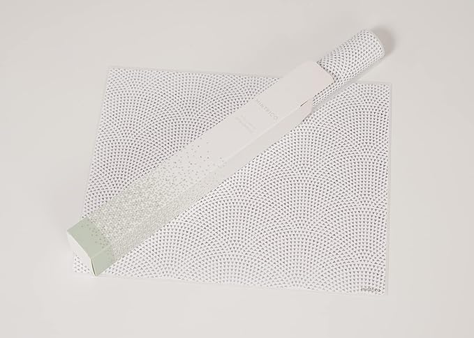 Mintrico placemat for Dining Table Set of 2 Silicone Heat Resistant Non Slip (Fans)