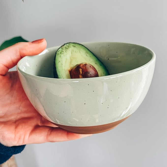 Mora Ceramic Small Dessert Bowls - 16oz, Set of 6 - Microwave, Oven and Dishwasher Safe, For Rice, Ice Cream, Soup, Snack, Cereal, Chili, Side Dishes etc - Microwavable Kitchen Bowl, Assorted Neutrals
