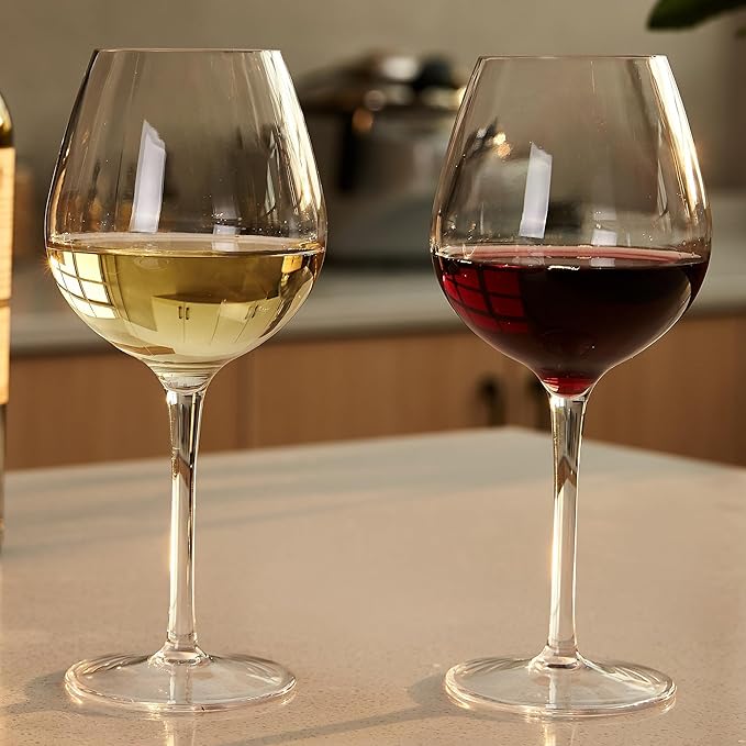 MICHLEY Unbreakable Stemmed Wine Glass 100% Tritan Plastic Dishwasher available Glassware 15 oz, Set of 2