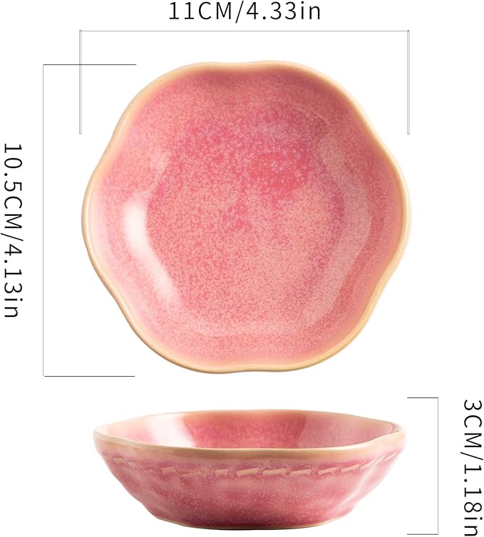 Ceramic Jewelry Tray Ring Holder Dish Floral Trinket Bowl for Women Girls Jewelry Organizer for Vanity Dresser Decor Wedding Birthday Gift for Her (pink)
