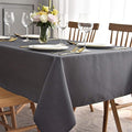 maxmill Jacquard Tablecloth Swirl Design Spillproof Wrinkle Free Heavy Weight Soft Table Cloth Decorative Fabric Table Cover for Outdoor and Indoor Use Oblong 60 x 120 Inch Charcoal