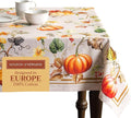 Maison d' Hermine Table Cloth Rectangle Table 100% Cotton 70 x 90 Inches Fall Tablecloth Reusable Everyday Use for Thanksgiving Christmas Decorations Dining Farmhouse Party (Potiron)