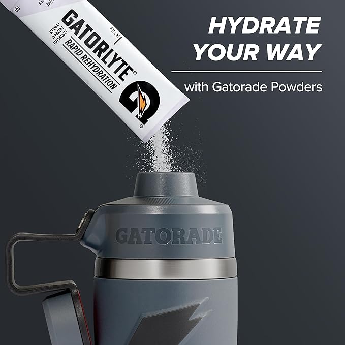 Gatorade 'Overtime' 22oz Stainless Steel Water Bottle, Twist Cap, White