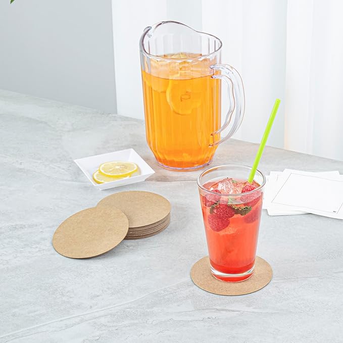 Restaurantware Paper Coasters 1000 Pack of 4 Inch Disposable Beverage Coasters Absorbent for Hot and Cold Drinks Kraft Coffee Cup Essentials for Table Decor, Kitchen, Home Patio or Living Room