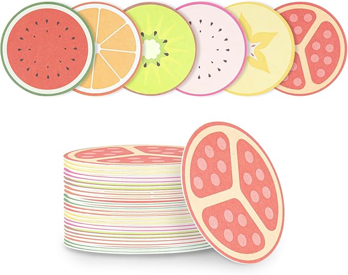 Restaurantware Drink Coasters 48 Count 4 Inch Paper High-Density Pulpboard Bar Coasters Assorted Customizable Designs Super Absorbent Reusable Round Coasters