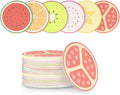 Restaurantware Drink Coasters 48 Count 3.5 Inch Paper Moisture-Absorbing Bar Coasters Assorted Decorative Table Coasters for Tabletop Protection Assorted Colors