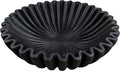 10" Large Decorative Bowl decor, Scalloped Bowls for Modern Home Decor,Ruffle Decor,Stylish Key Bowl for Entry Table,Decorative Fruit Bowl for Kitchen Counter,Black