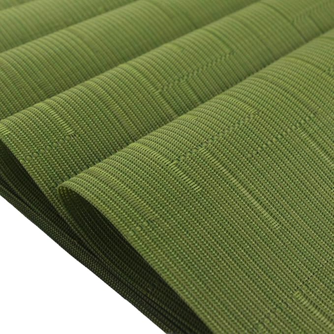 Plastic Placemats,Non Slip Washable Placemats for Dining Table Wipe Clean Table Mats Set of 6 (Sage Green)