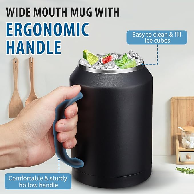 50oz Tumbler with Lid and Straw - Gulp, Protective Cup Mat, 50 oz Stainless Steel Coffee Mug for Travel Work, Double Wall Insulated Tumblers Metal Cups, Leak Proof Large Flask Jug Water Bottle