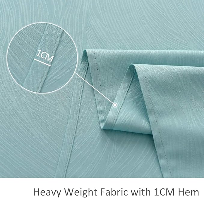 maxmill Jacquard Tablecloth Swirl Design Water Resistance Antiwrinkle Spillproof Heavy Weight Soft Table Cloth for Buffet Banquet Parties Event Holiday Dinner Square 52 x 52 Inch Turquoise