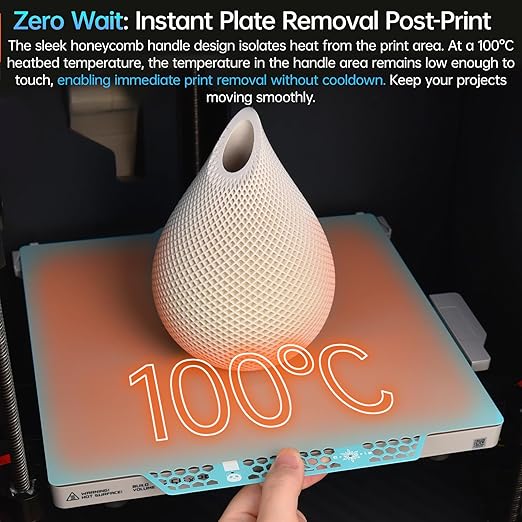 BIQU CryoGrip Pro Glacier 257x257mm Panda Build Plate for Bambu-Lab P1S/P1P/P2S/X1C/X1E/A1 3D Printer Double Sided Upgrade Build Plate Removable Surface Platform