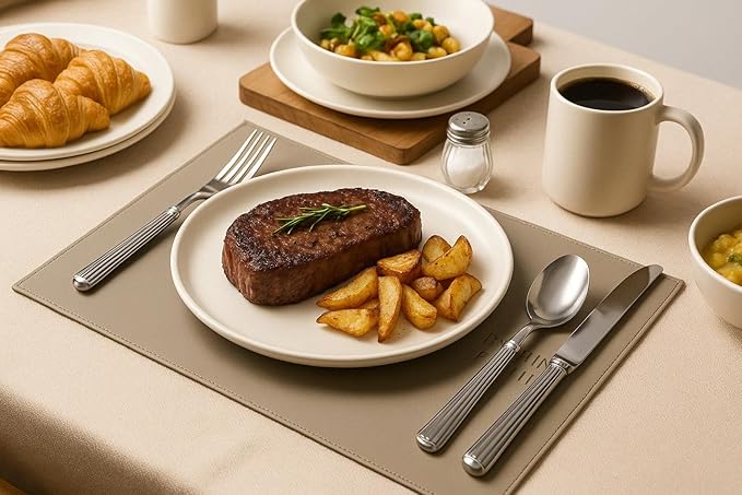 12-Piece Stoneware Dinnerware Set with Mugs | Microwave and Dishwasher Friendly | Stackable Matte Glaze Plates & Bowls | Service for 3 (White for 4)