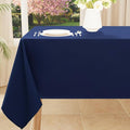 Smiry Rectangle Table Cloth, Waterproof Anti-Scratch Polyester Tablecloth, Decorative Washable Fabric Table Cover for Dining, Buffet, Parties and Outdoor, 54x108, Navy