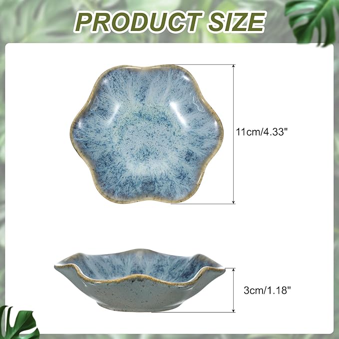 uxcell 1Pcs Ceramics Jewelry Plate, Lotus Leaf Shape Key Holder Bowl for Entryway Table Decor Small Ring Tray Dish Gift for Women Girlfriend, Cold Ash
