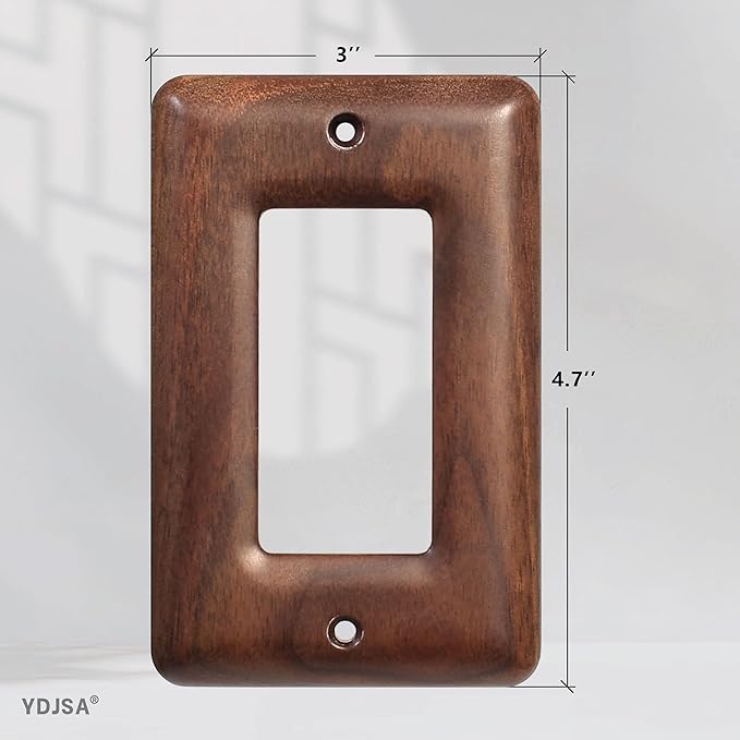 Decorative Outlet Covers Solid North American Walnut Plug Plate Covers, Electrical Wall Plates for Outlets