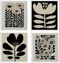 Swedish Dishcloths for Kitchen, Vintage Floral Swedish DishCloths, Papaya Reusable Paper Towels Washable Sponge Cloths, 4 Pcs Dish Towels for Kitchen Party Home Housewarming Cleaning Cloths