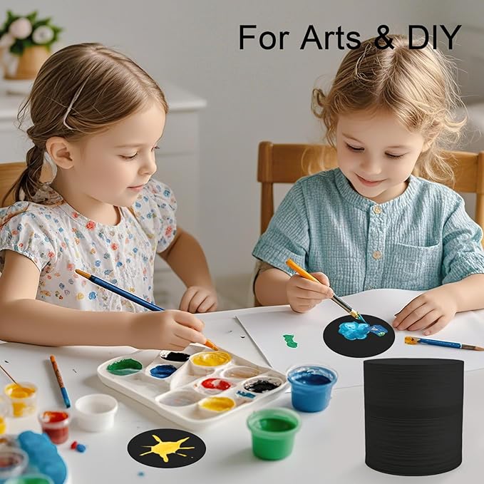 Disposable Paper Bar Coasters 400 Pcs Black 4 Inch Coasters for Drinks ，Absorbent & Non Slip for Bars, Restaurants, Family Gathering DIY Crafts Arts Wedding Use (Black)