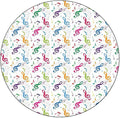 Polyester Tablecloth, Music Decor Waterproof Oil-Proof PVC Table Cloth, Notes on Circle Shape Geometric Background Carnival, Holiday Party Home Kitchen Dining Table Decoration