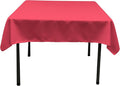 LA Linen Polyester Poplin Washable Square Tablecloth, Stain and Wrinkle Resistant Square Table Cover 52x52, Fabric Table Cloth Square for Dining, Kitchen, Party, Holiday 52 by 52-Inch, Fuchsia
