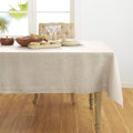 Solino Home Linen Tablecloth 60 x 108 Inch - 100% Pure Linen Light Natural Table Cloth for Rectangle Tables - Athena, Machine Washable Tablecloth for Spring, Easter