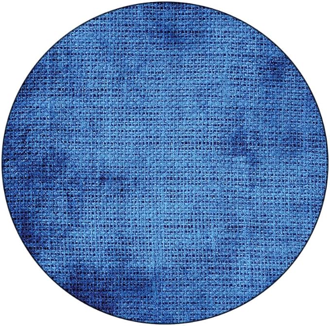 Elastic Tablecloth, Navy Blue Deco Decorative Fabric Table Cover for, Faded Burlap Texture Old Fashioned Grunge, Fit Round Tables 23inch Diameter, Buffet Table/Parties/Holiday Dinner, Royal Blue
