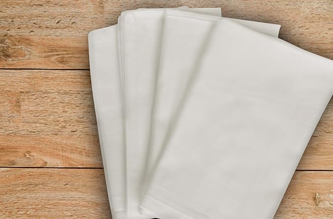 Urban Villa Dinner Napkins Ivory Cloth Napkins Set of 12 DinnerNapkins 20X20 in Cotton Dinner Napkins Everyday Use Oversized Cloth Napkins with Mitered Corners 1 in Hemmed DinnerNapkins