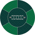 nuveti 24/31/47/55/63inch Round Poker Mat for Texas Holdem | Portable Poker Table Top with Art Deco Layout Print 6-8 Player Game Layout Mat to Play Cards, Poker Games, Blackjack, Casino