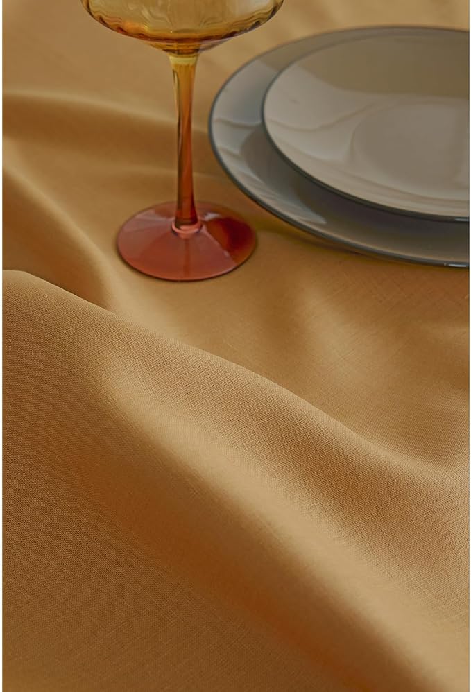 Solino Home Linen Napkins Set of 4-100% Pure Linen Caramel Dinner Napkins Cloth 20 x 20 Inch for Spring, Easter - Fete, Handcrafted and Machine Washable