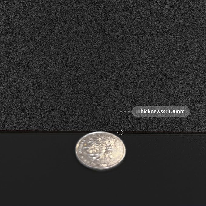 Leather Table Pad,1.8mm Thick,40x90 Inch,Dining Table Pad,Table Pads for Dining Room Table Rectangular,Table Protector for Dining Room Table,Table Top Protector(Black+Black,40x90)