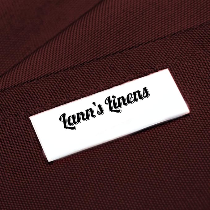Lann's Linens 70 x 120 Inch Rectangular Tablecloth, Washable Polyester Fabric Table Cloth for Dining Tables, Parties, Restaurants, Weddings - Burgundy