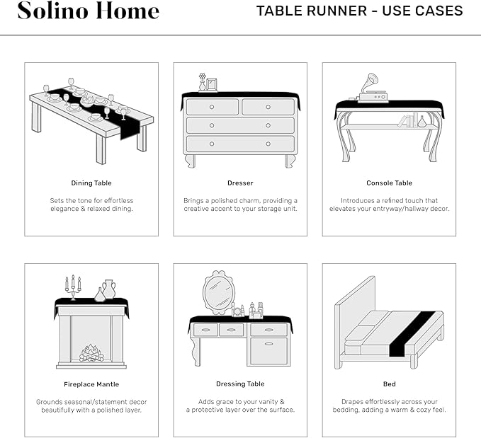 Solino Home Linen Table Runner 120 Inches Long - Athena, 100% Pure Linen Light Natural Table Runner 14 x 120 Inch for Dining, Spring, Easter